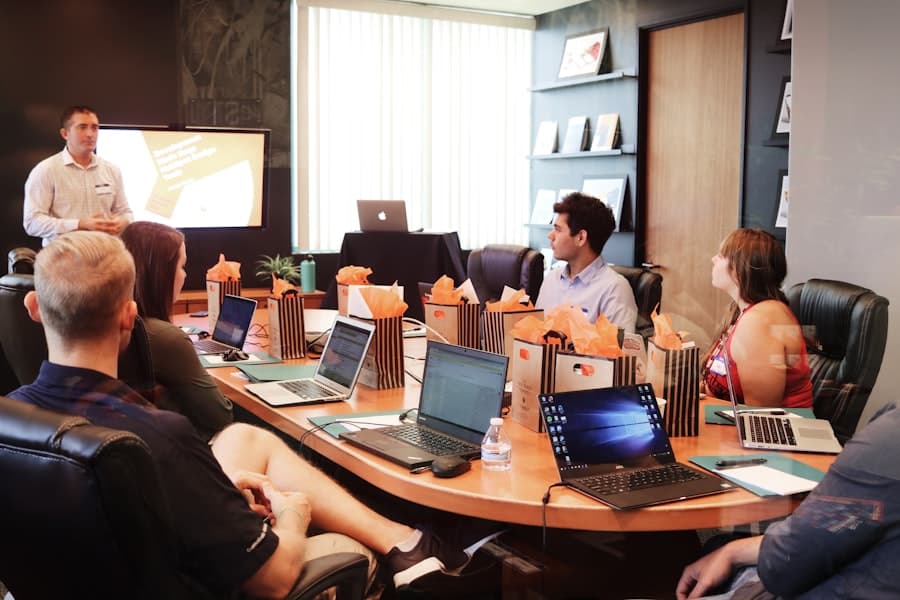 Business owners in a leadership meeting